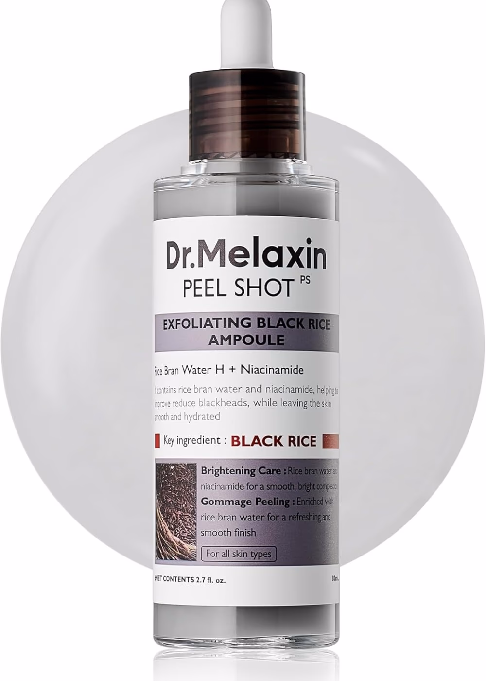 Dr Melaxin Exfoliating Black Rice Ampoule 80ml 2
