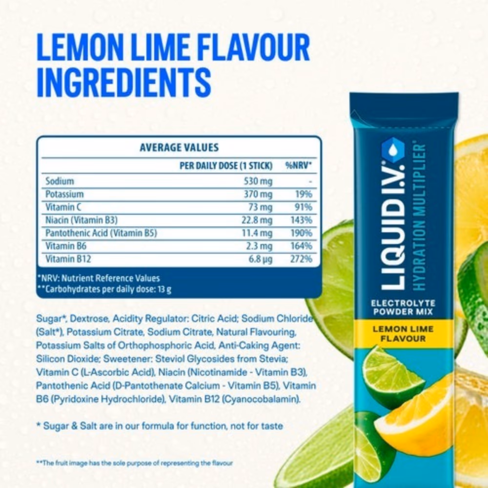 Liquid I.V. Hydration Multiplier Lemon Lime - 6 Sachets 4