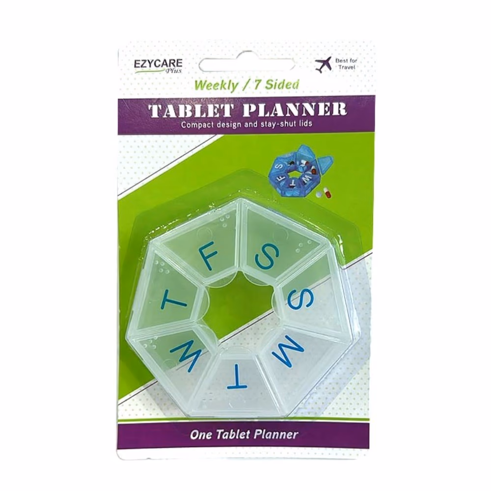 Ezycare Weekly 7-Sided Tablet Planner – Compact Pill Organizer 2