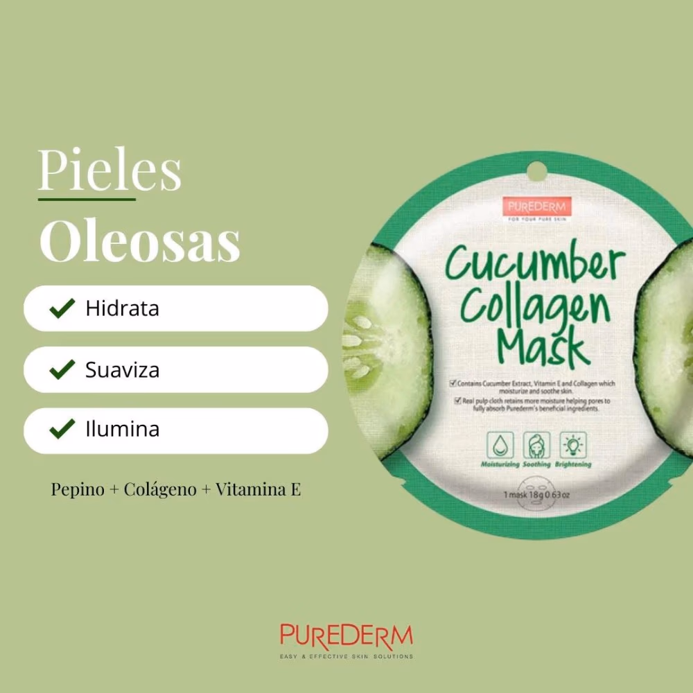 Purederm Cucumber Collagen Mask 18g ADS-806 3