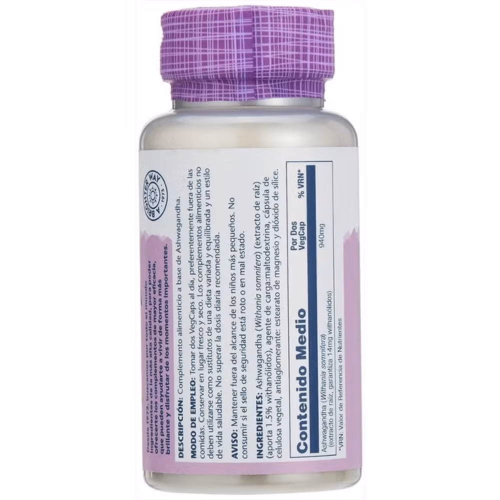 Solaray Ashwagandha 400mg-60 Capsules 2
