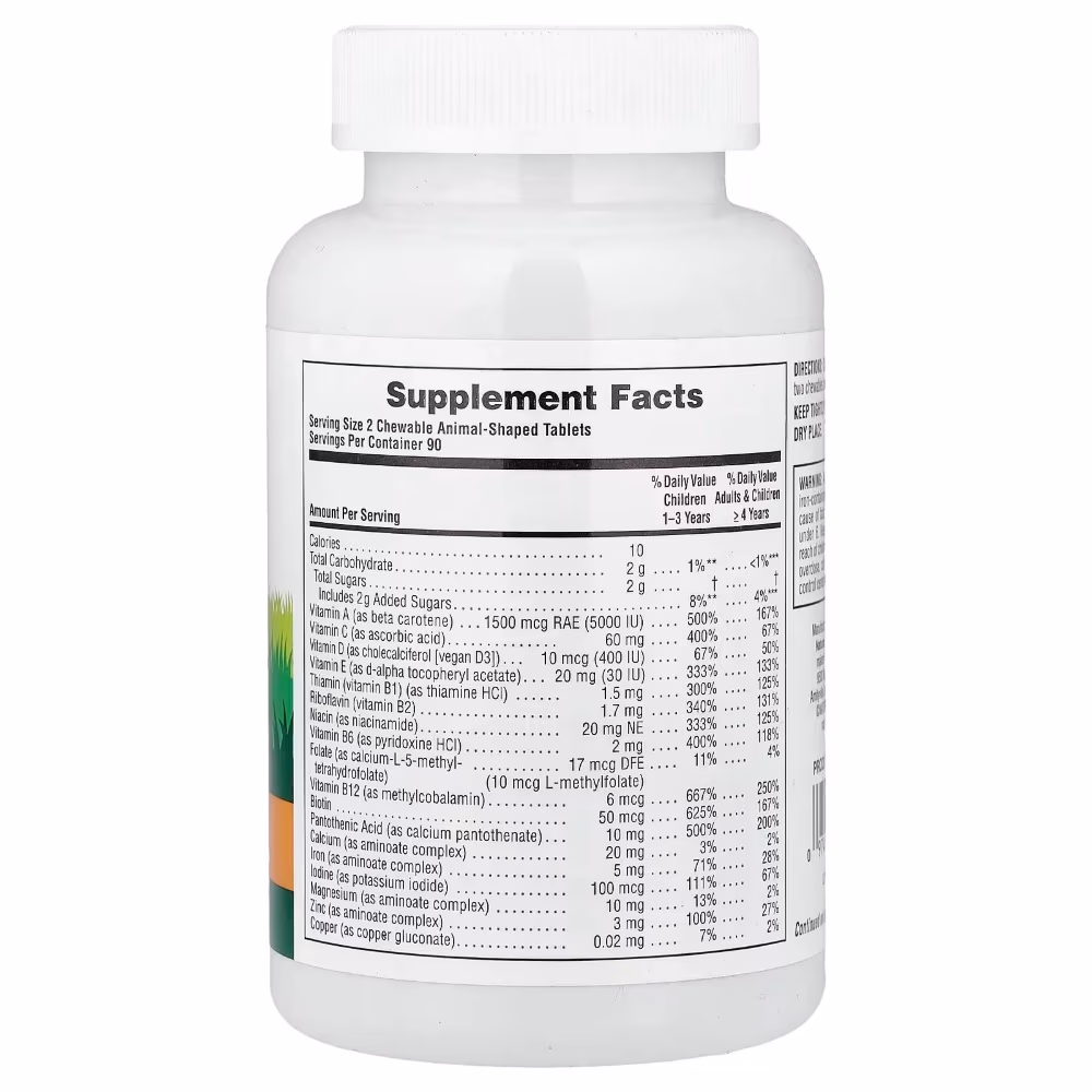 NaturesPlus Animal Parade Multivitamin 180 Tabs Orange 2