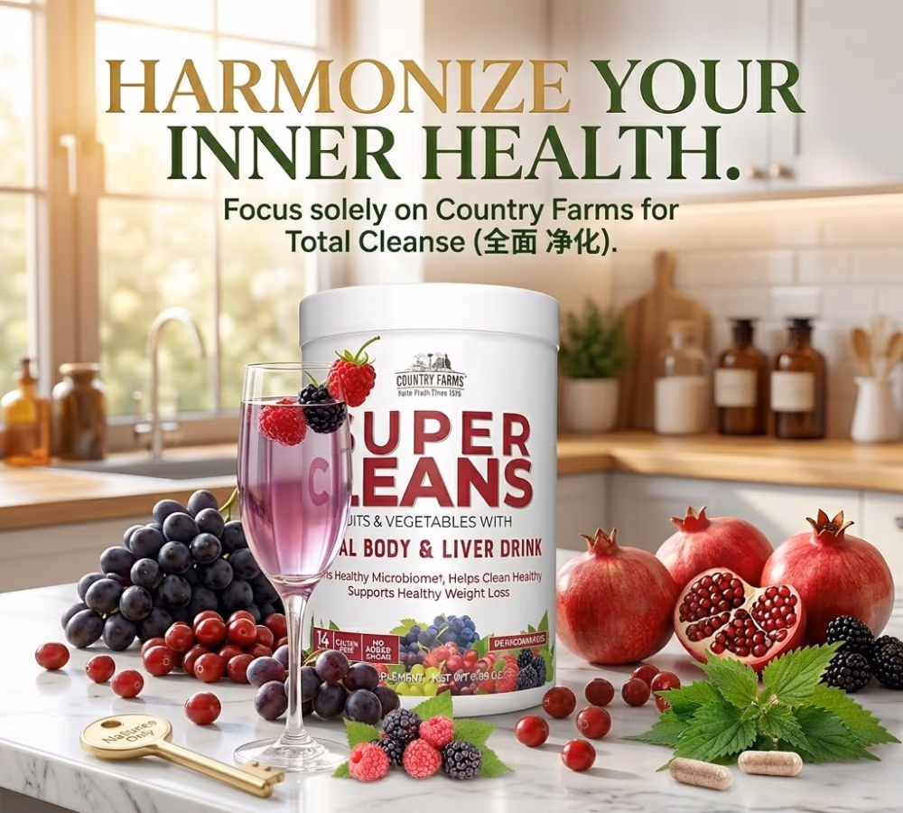 Country Farms Super Cleanse – 14 Servings Liver & Total Body Detox Drink - Berry Flavor 2