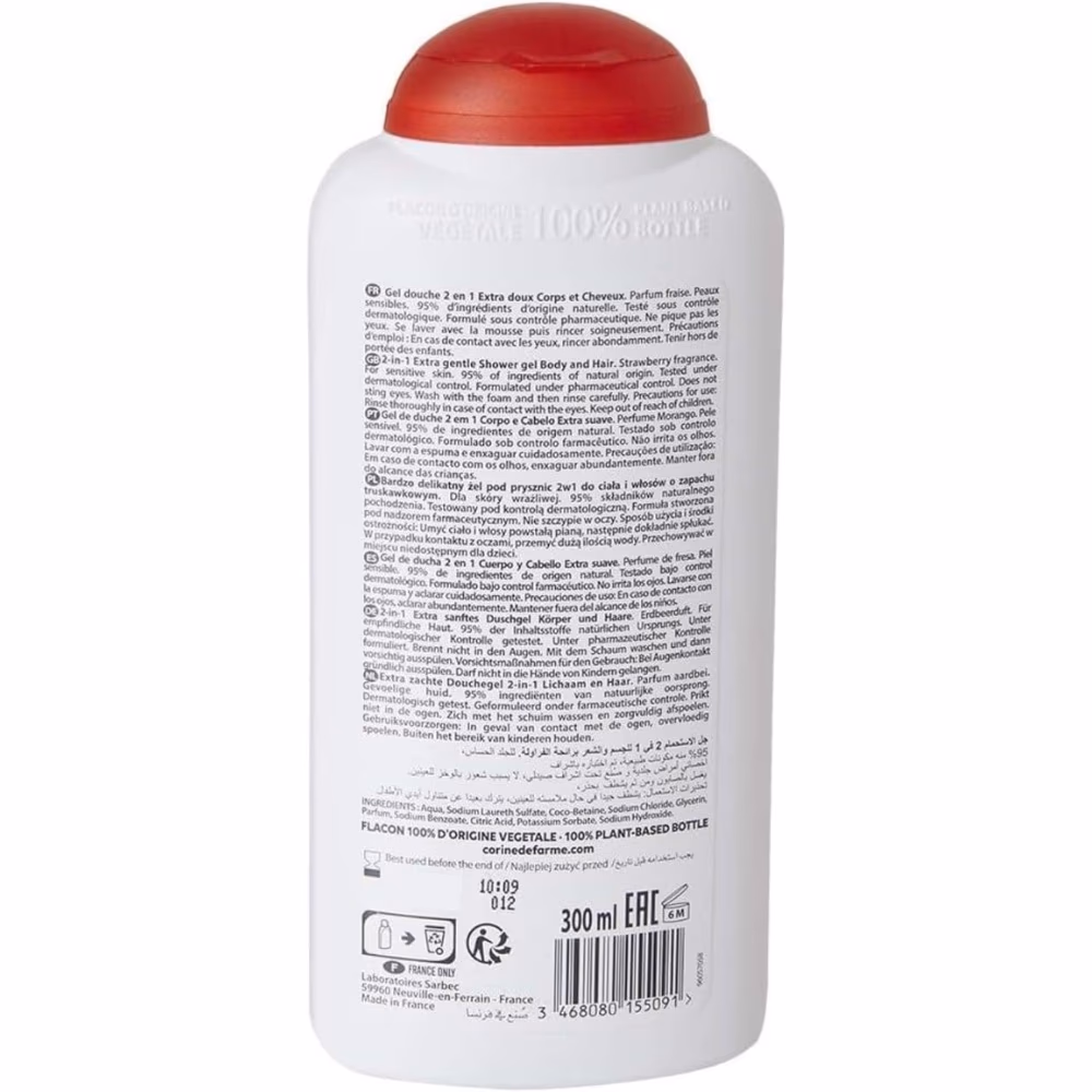 Corine De Farme Hair & Body Shower Gel Strawberry 300ml 2