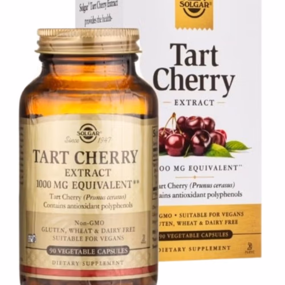 Solgar Tart Cherry Extract 1000mg 90 Veg Capsules 2