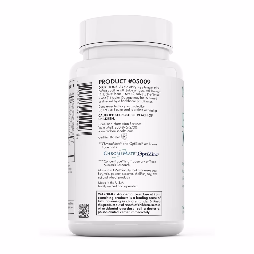 Michaels Health Essential Minerals - 120 Vegetarian Tablets 3
