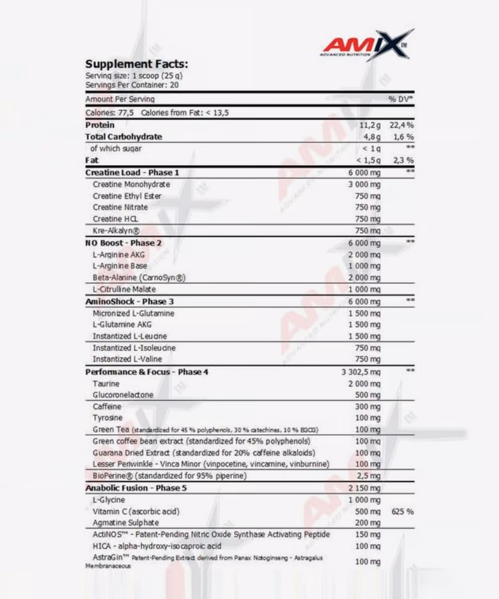 Amix MyoCell 5 Phase Fruit Punch 500g 2