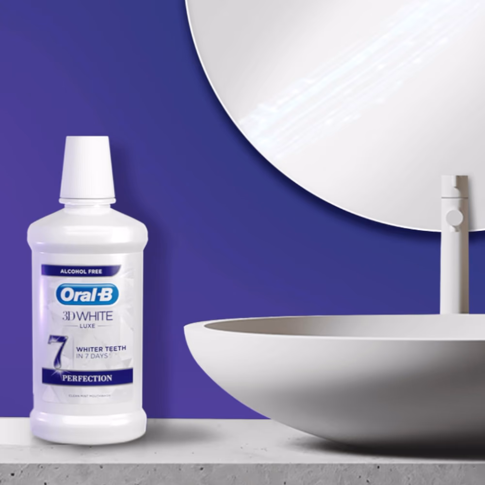 Oral-B 3D White Perfection Mint Mouthwash 500ml 3