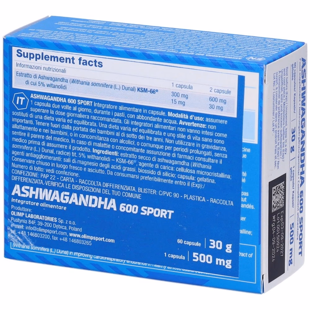 Olimp Ashwagandha 600 Sport 60 Capsules 4