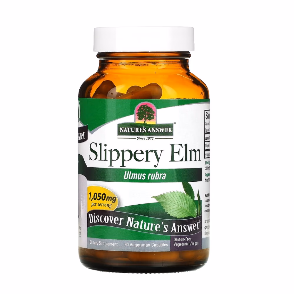 Natures Answer Slipery Elm Bark 1050mg-90 Capsules 2