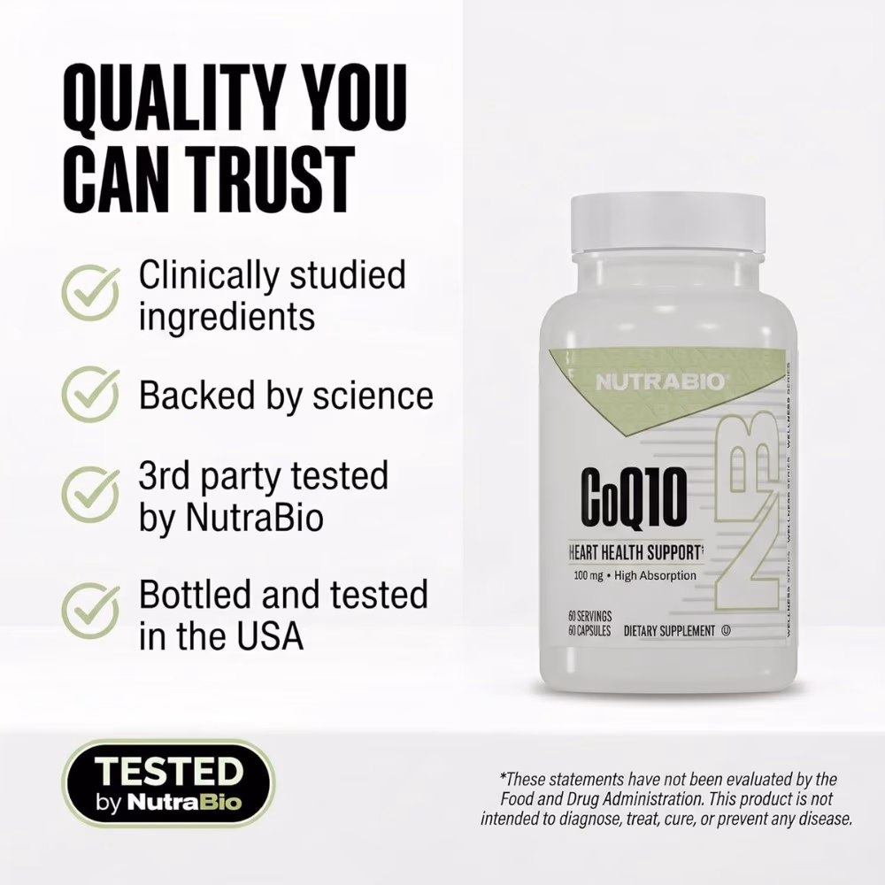 Nutrabio CoQ10 100mg 60 Capsules 3