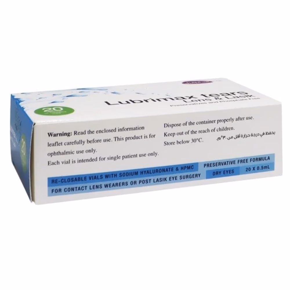 Lubrimax Tears Lens & LASIK Single Dose Vials 20s 4