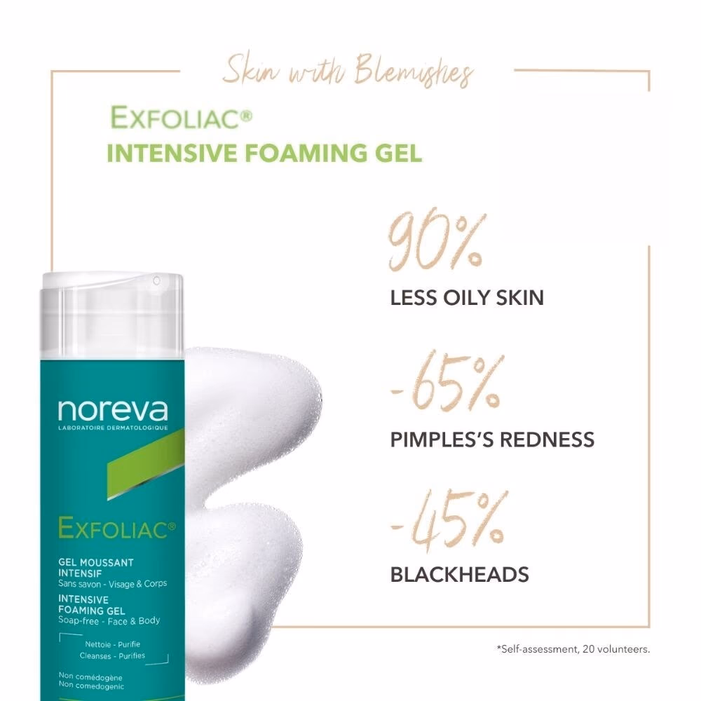 Noreva Exfoliac Intensive Foaming Gel 200ml 4