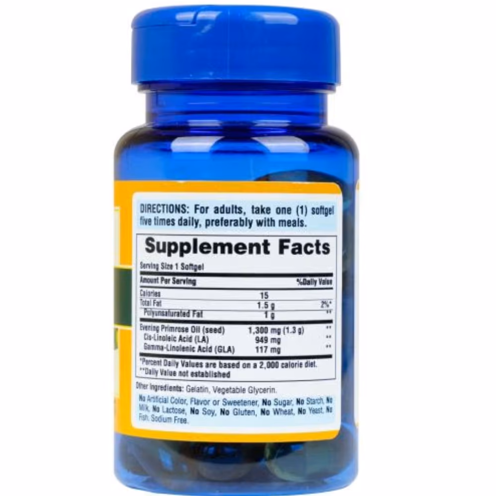 Puritan's Pride Evening Primrose 1300mg 30 Softgels 2
