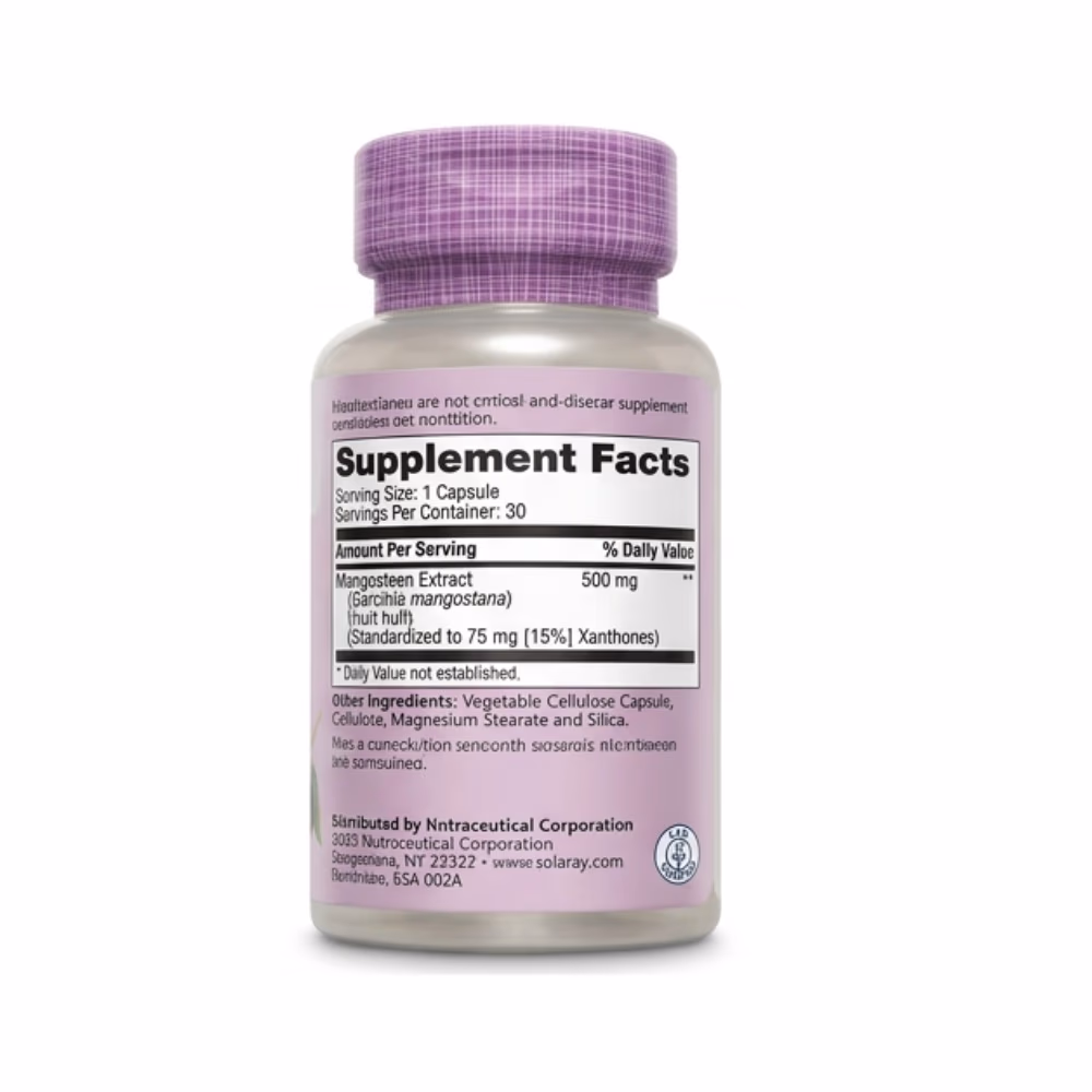 Solaray Mangosteen Fruit Extract 500mg -60 Capsules 2