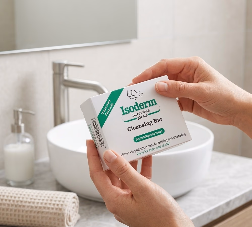 Isoderm Soap-Free Cleansing Bar, 100g 2