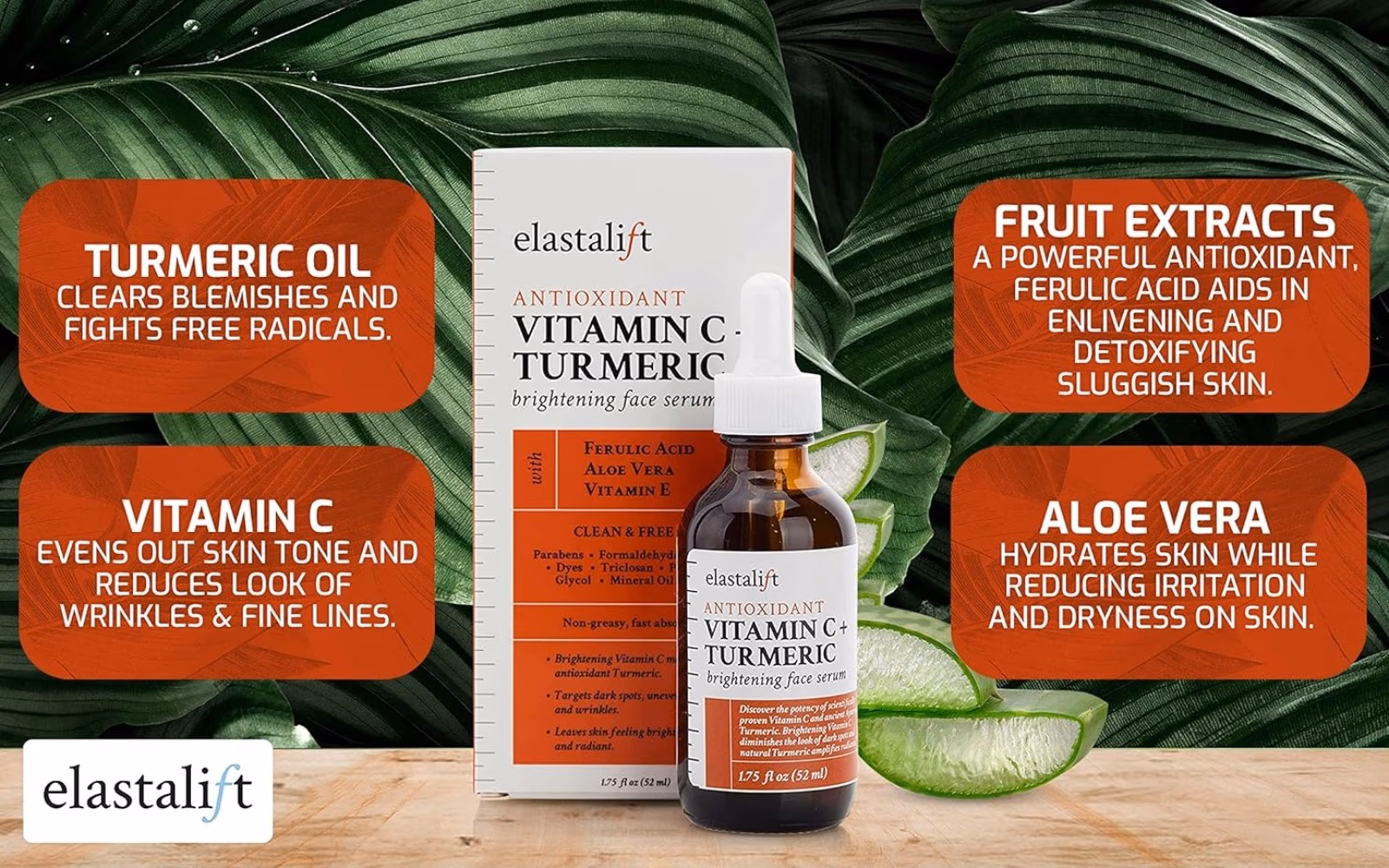 Elastalift Vitamin C Turmeric Brightening Serum 52ml 2