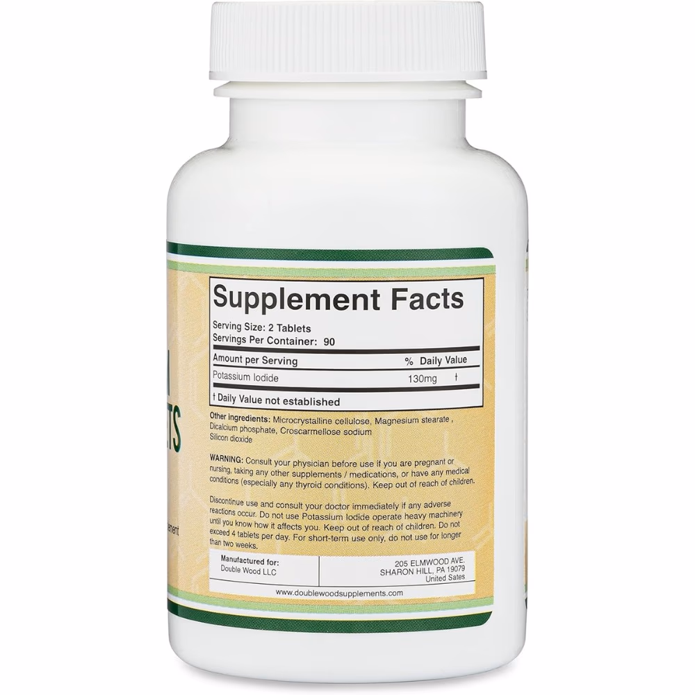 Double Wood Potassium Iodide 130Mg-180 Tablets 2