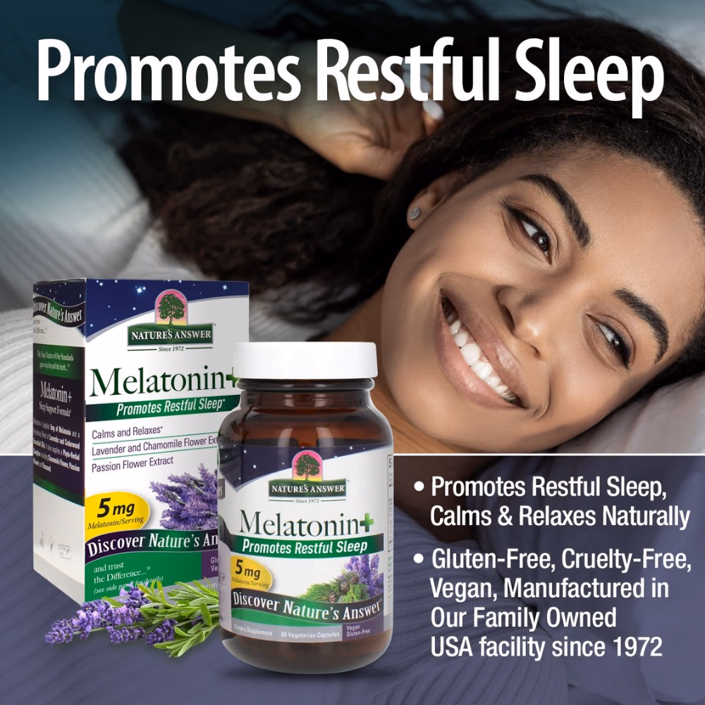 Natures Answer Melatonin+ 5mg-60 Capsules 2