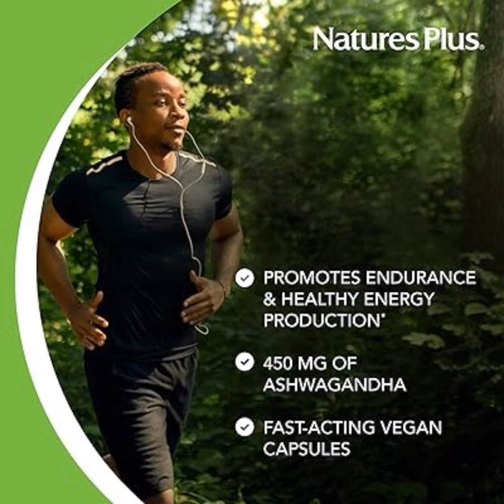 Natures Plus  Ashwagandha 450mg Capsules 60s 2