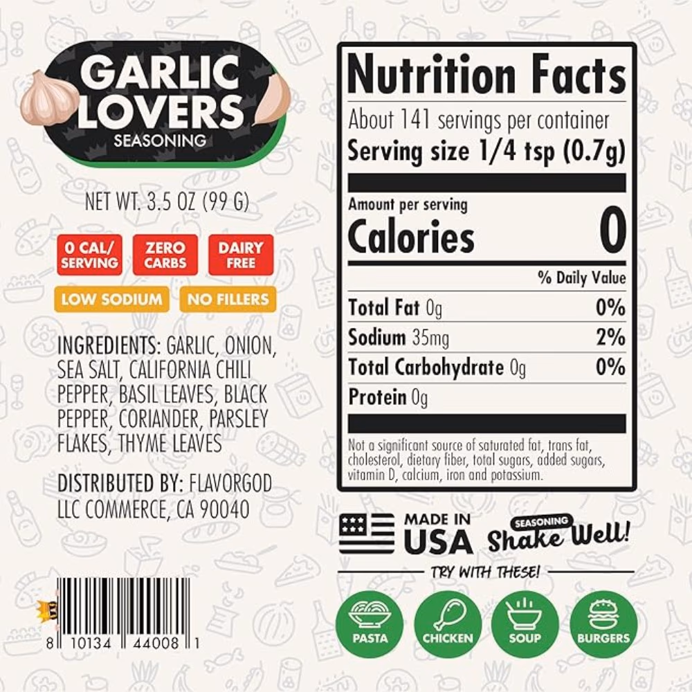 FlavorGod Spice Garlic Lovers 99g 2