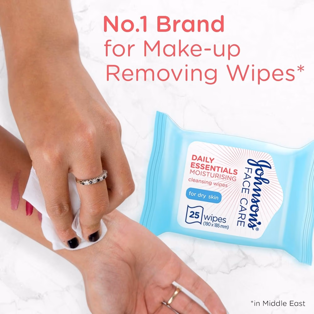 JOHNSON'S Nourishing Wipes 25PS for Dry Skin 2