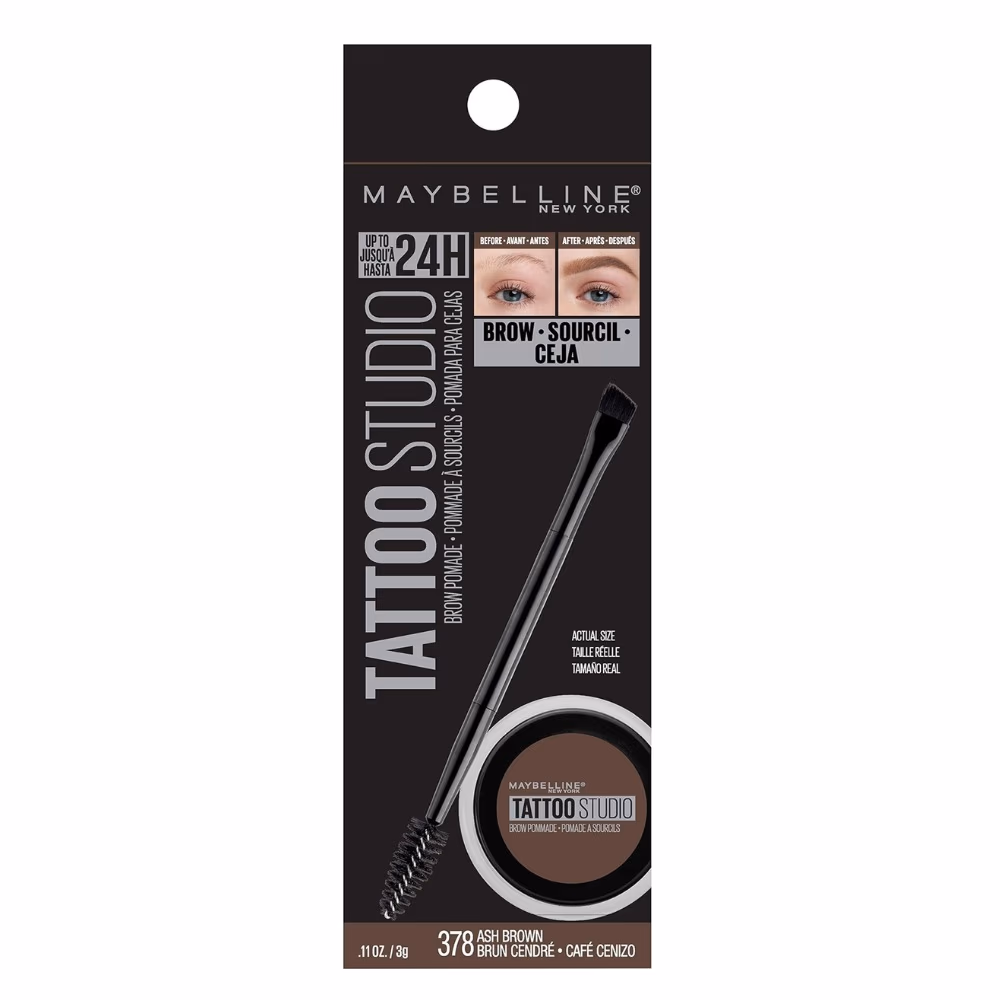 Maybelline Tattoo Studio Brow Pomade 378 Ash Brown 2