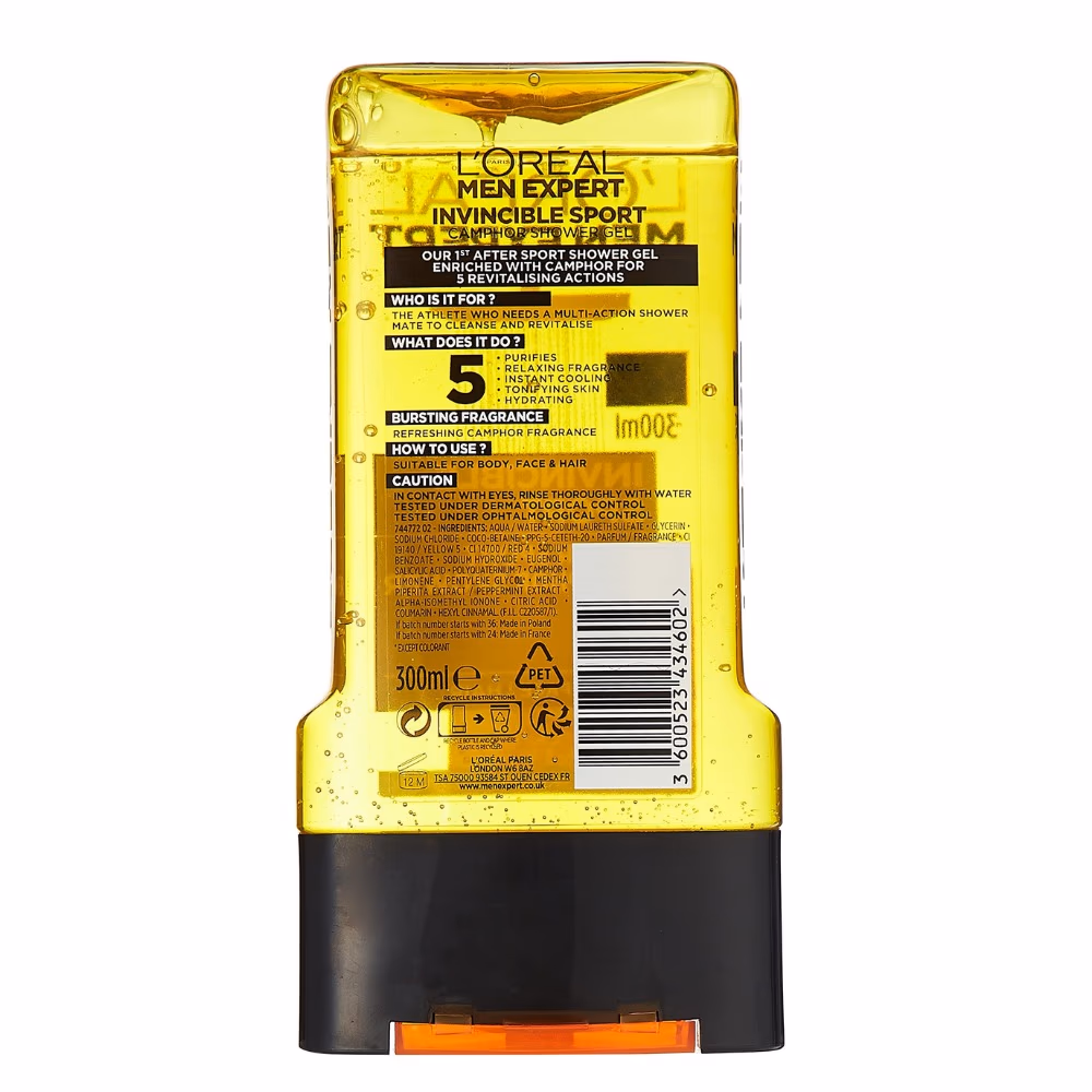 LOreal Men Expert Invincible Sport Shower Gel 300ml 3