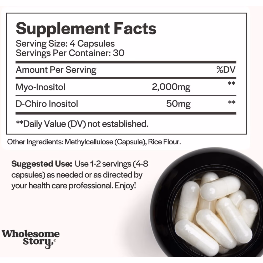 Wholesome Story Myo & D-Chiro Inositol Capsules 120s 3