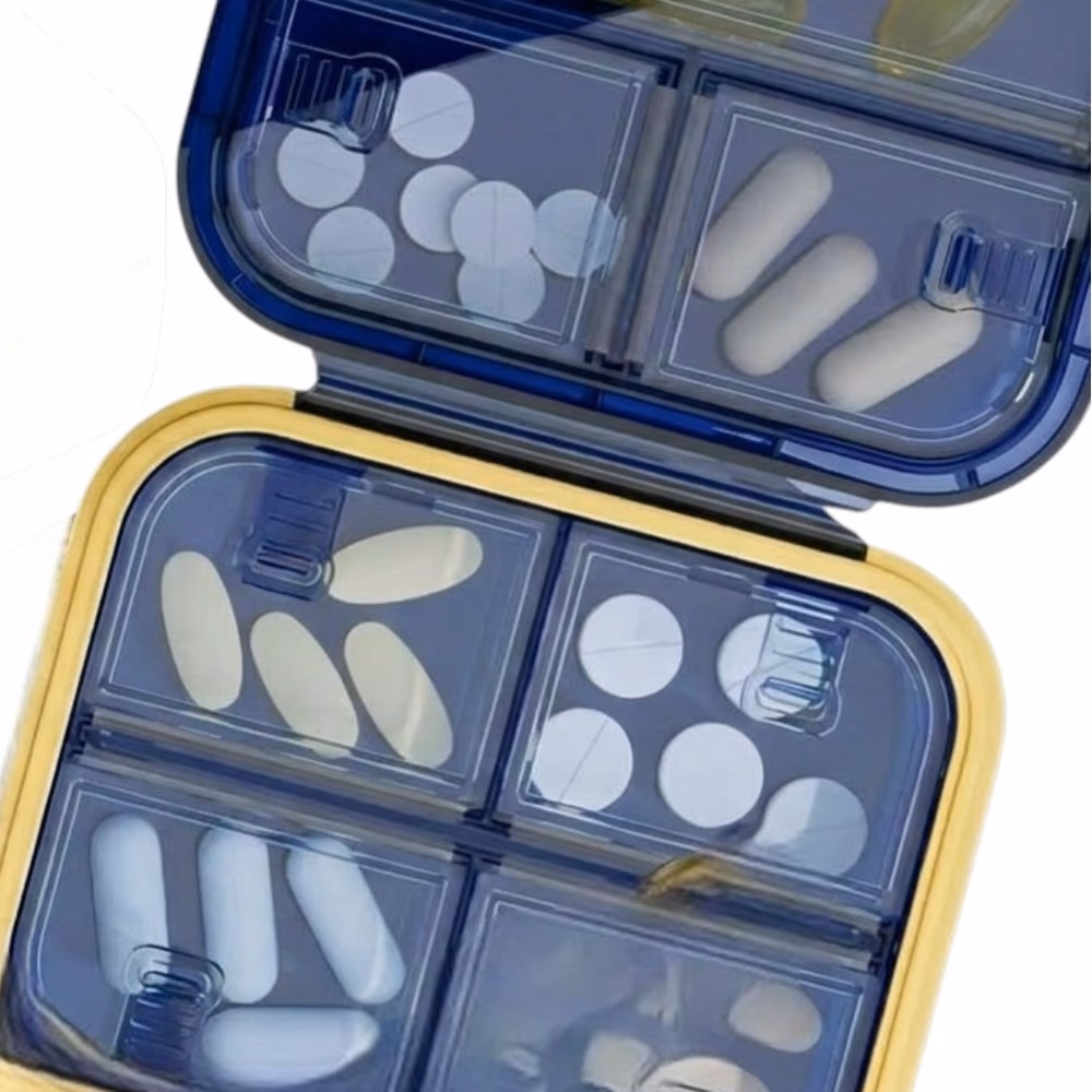 Pill Organizer Box With 7 Compartments Compact box 4
