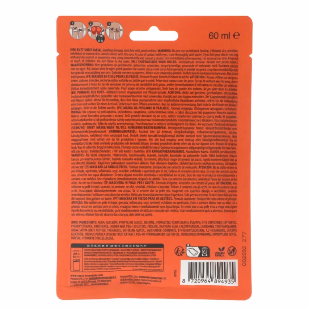 Sence Butt Sheet Mask Peach 60ml 2
