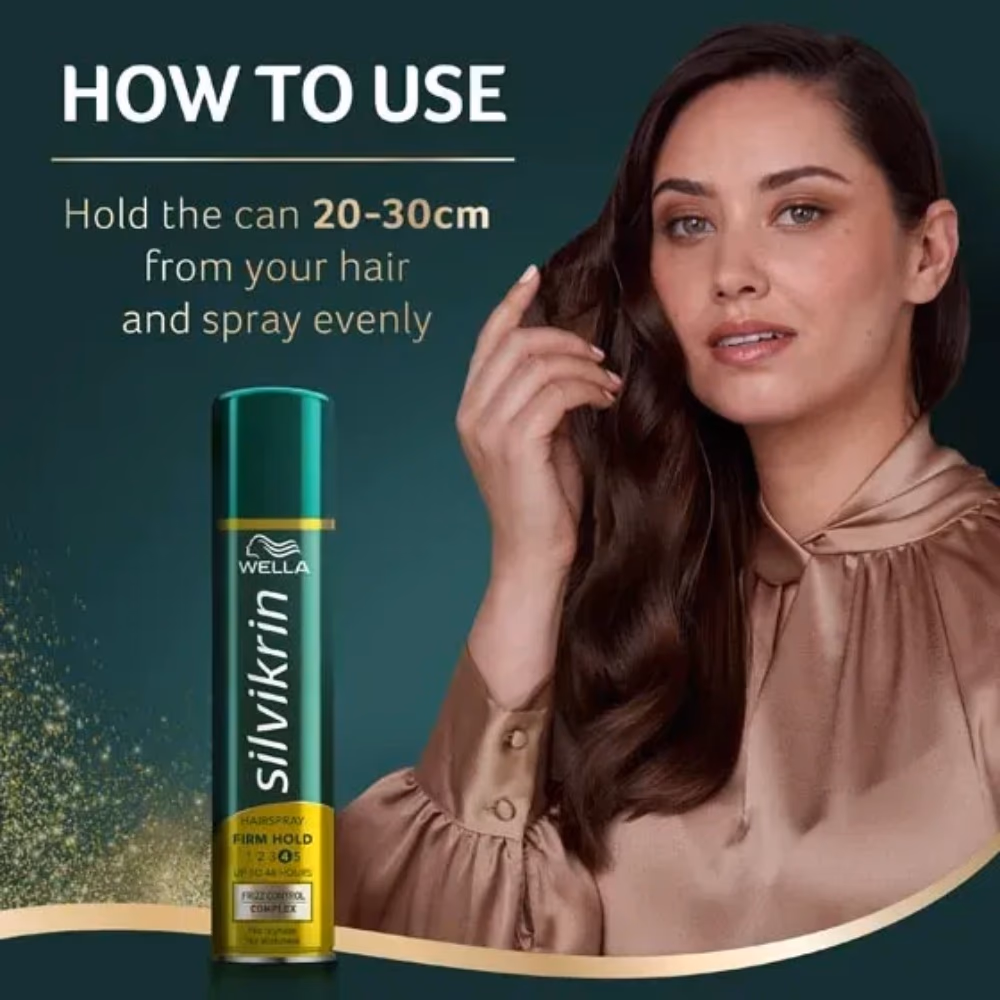 wella silvikrin firm hold 4 hairspray 250ml 4