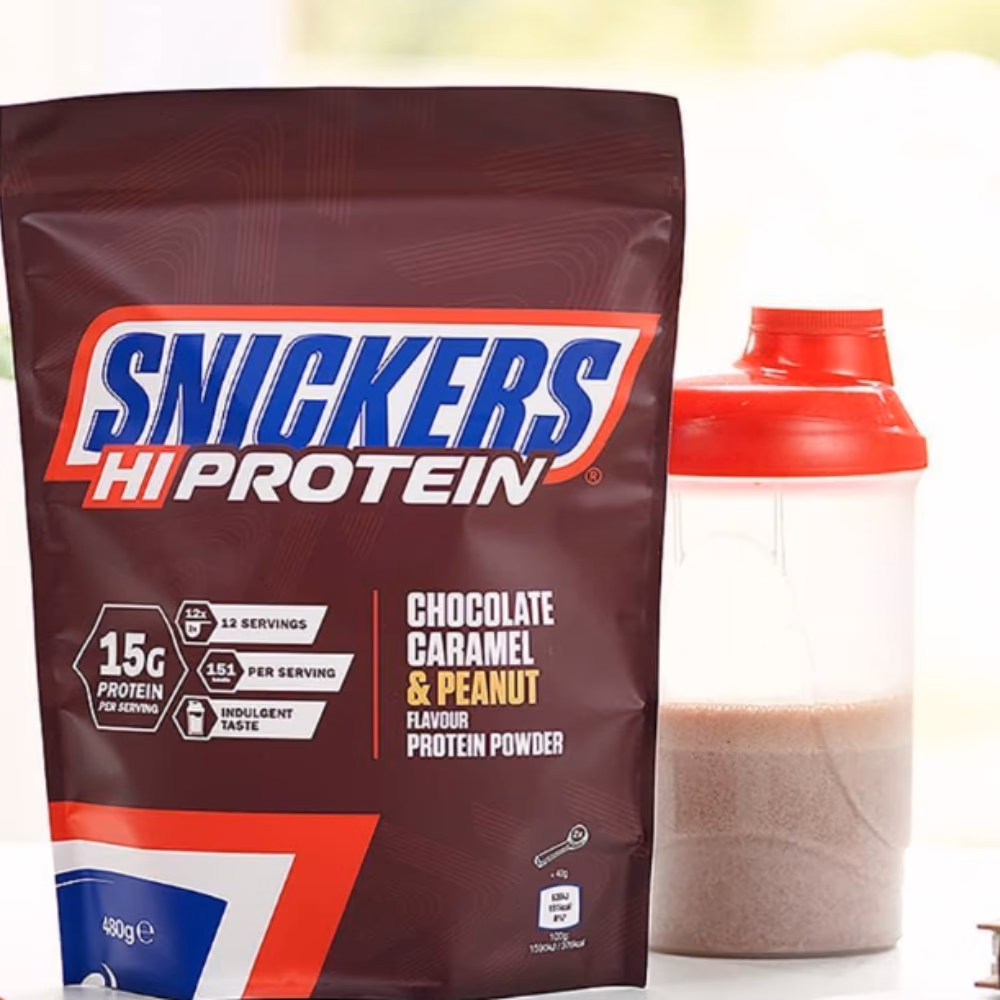 Snickers Hi Protein Chocolate Caramel and Peanut Whey Powder 455g 3