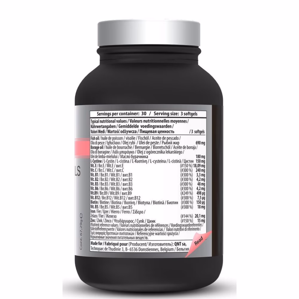 QNT Care Hair, Skin and Nails - 90 Softgels 3