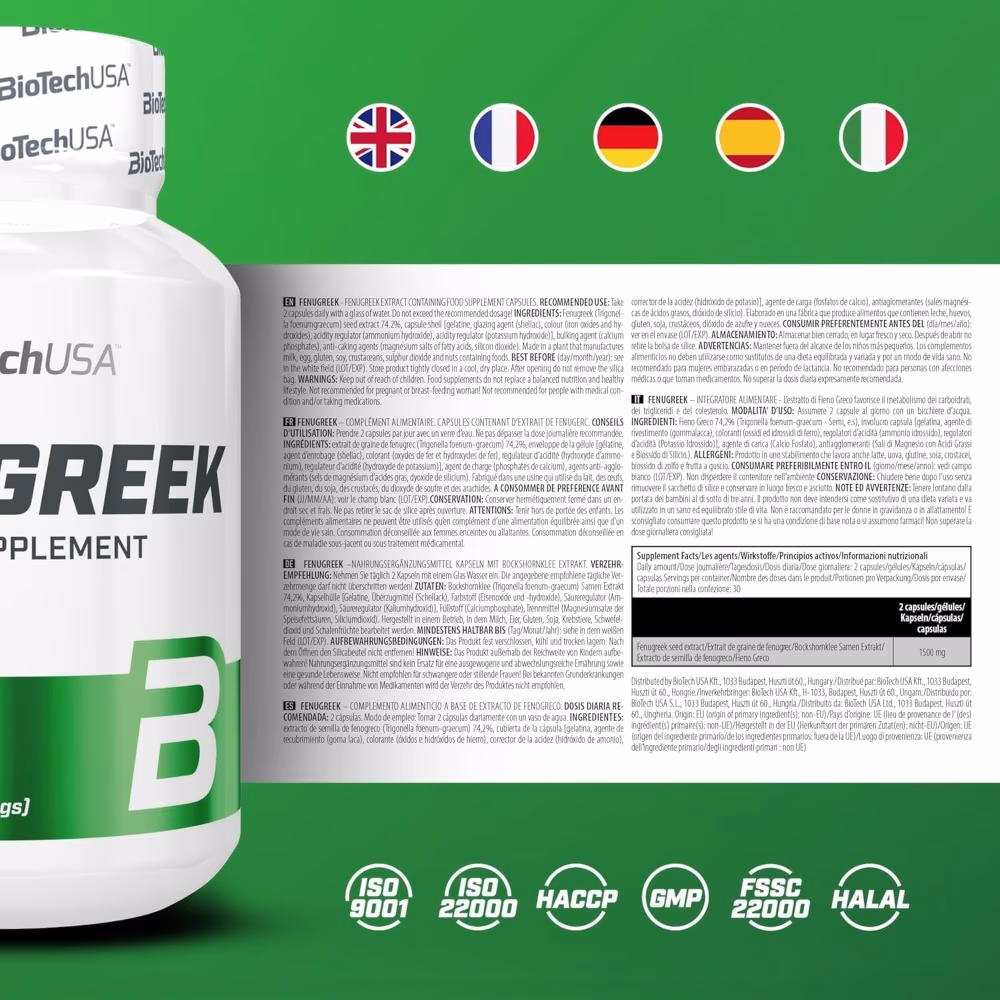 BioTechUSA Fenugreek 60 Capsules 2