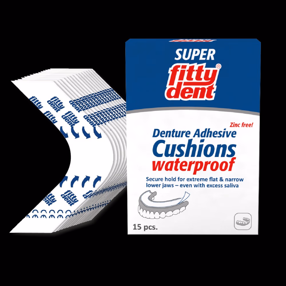 Fittydent Super Denture Adhesive Cushions 15s 2