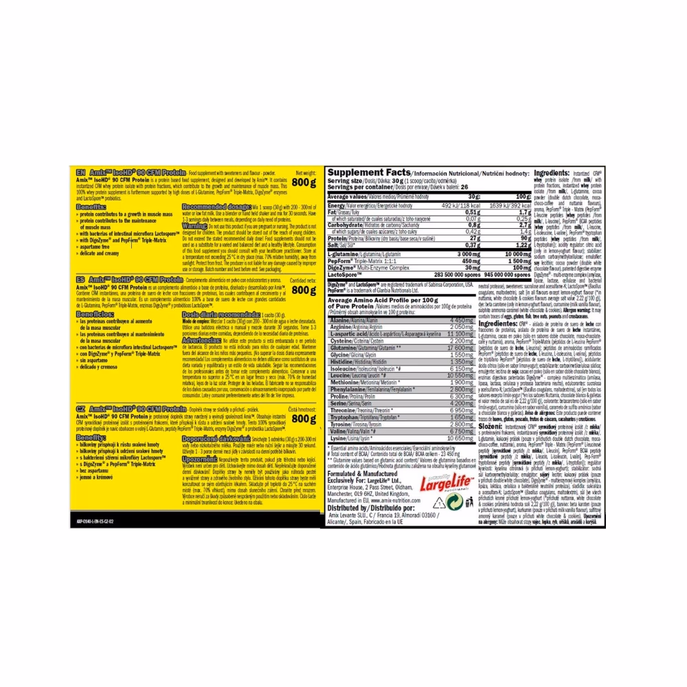 Amix IsoHD 90 CFM Protein Mocha Coffee 800g 2