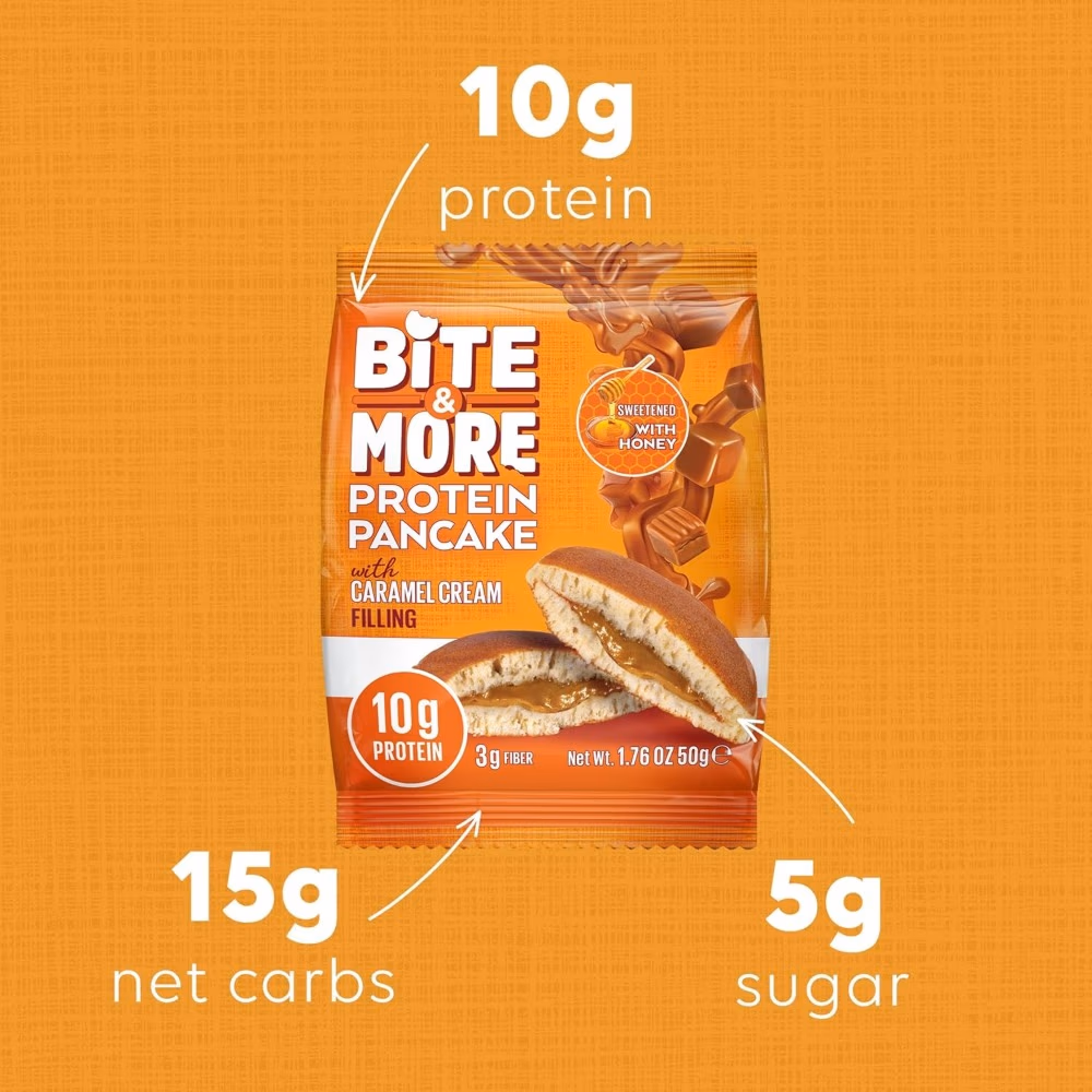 Bite & More Protein Pancake Caramel Cream 50gm 2