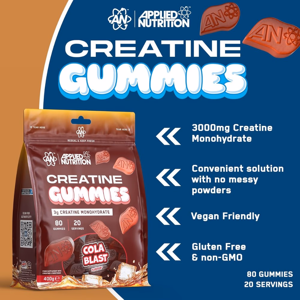 Applied Nutrition Creatine Gummies Cola Blast- 80 Gummies  2