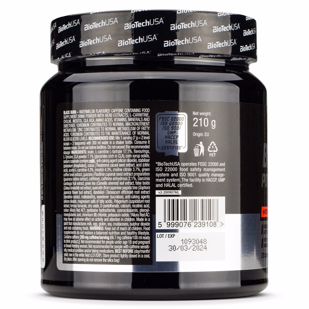 BioTechUSA Black Burn Powder Watermelon 210g 3