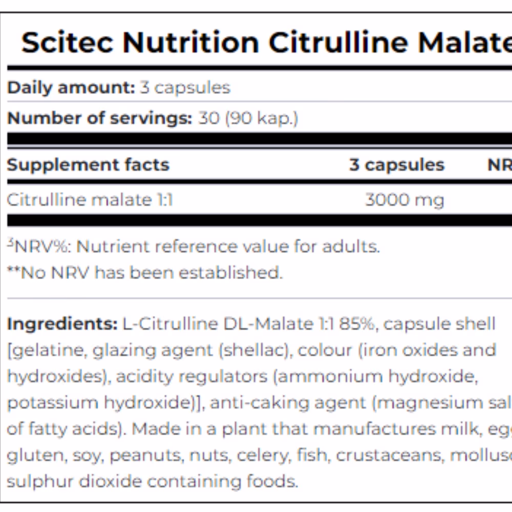 Scitec Citrulline Malate Caps – 90 Caps 3