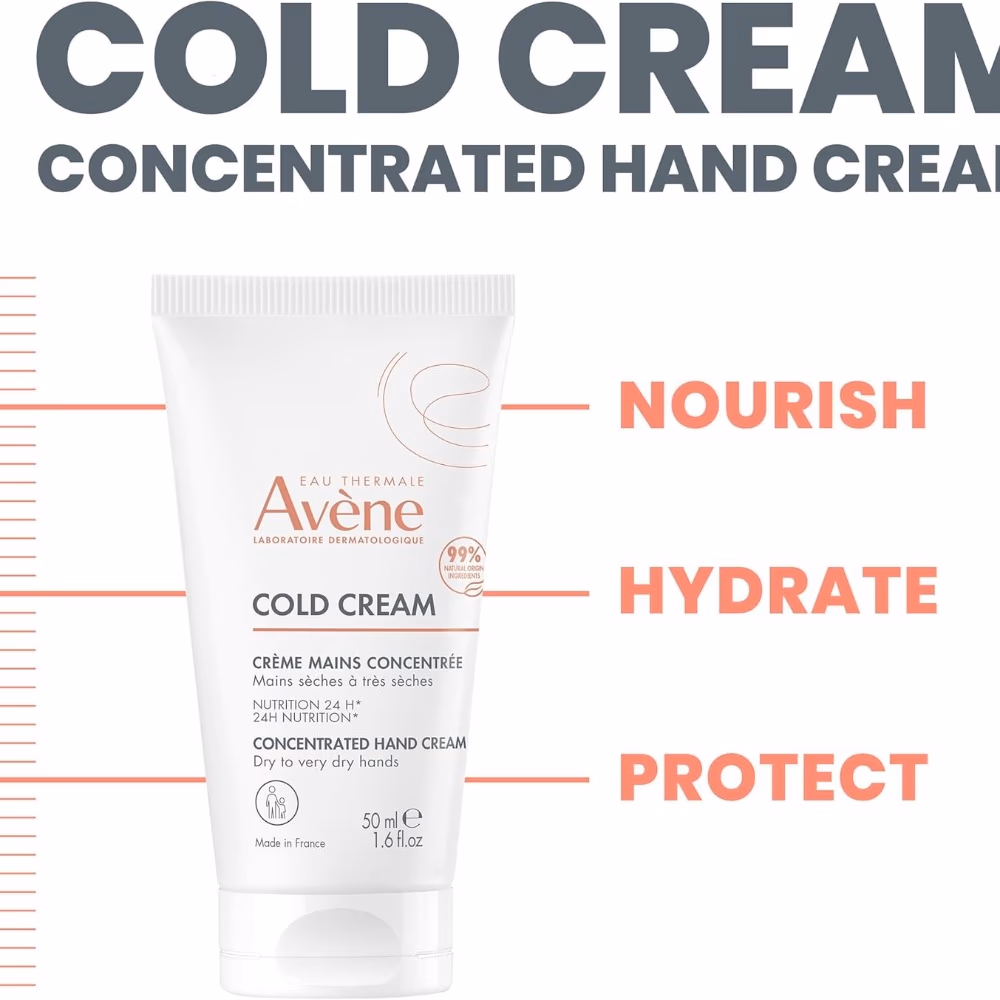 Avène Cold Hand Cream Concentre 50ml - Hydrating & Repairing Treatment for Dry, Cracked Hands 2