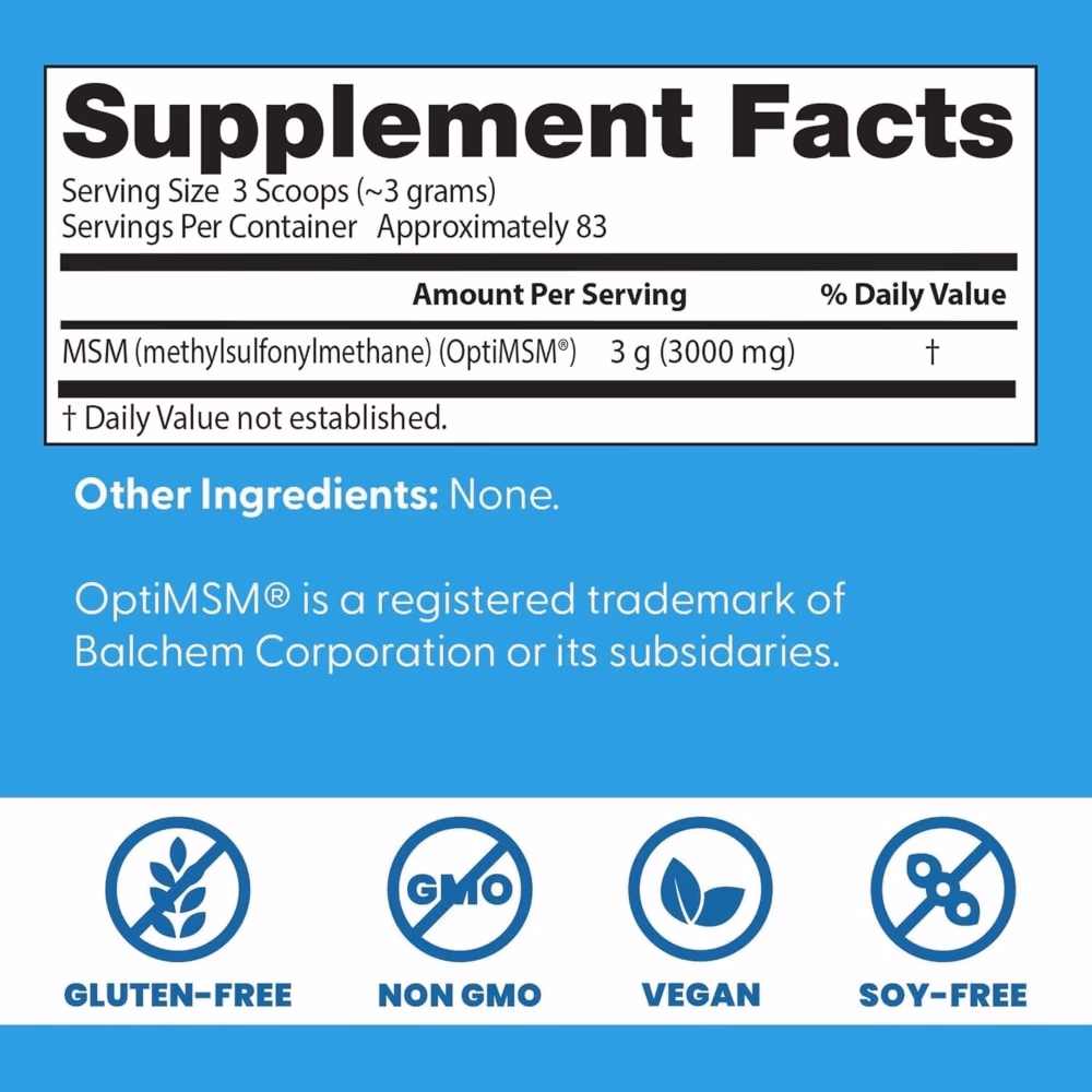 Doctors Best MSM Powder 250gm 3