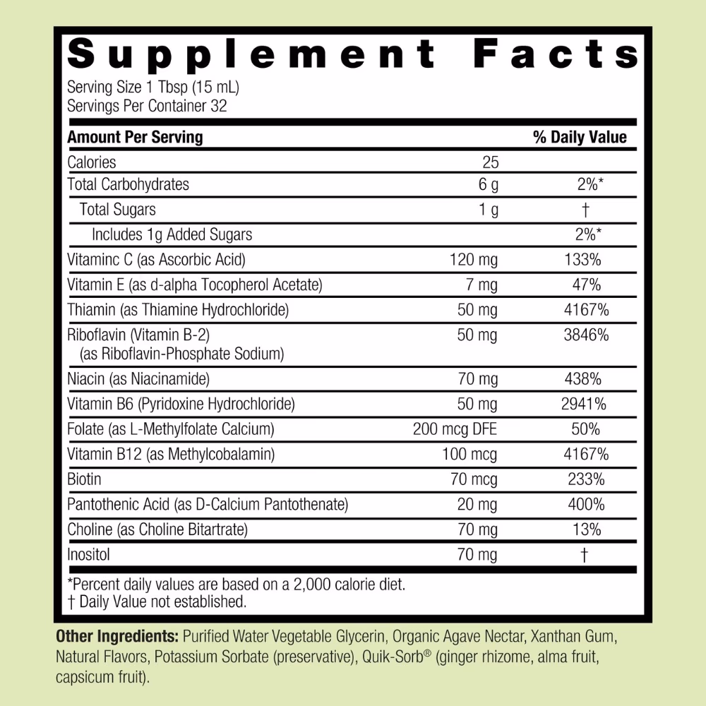 Natures Answer Liquid Vitamin B-Complex 240ml-Tangerine Flavor 3