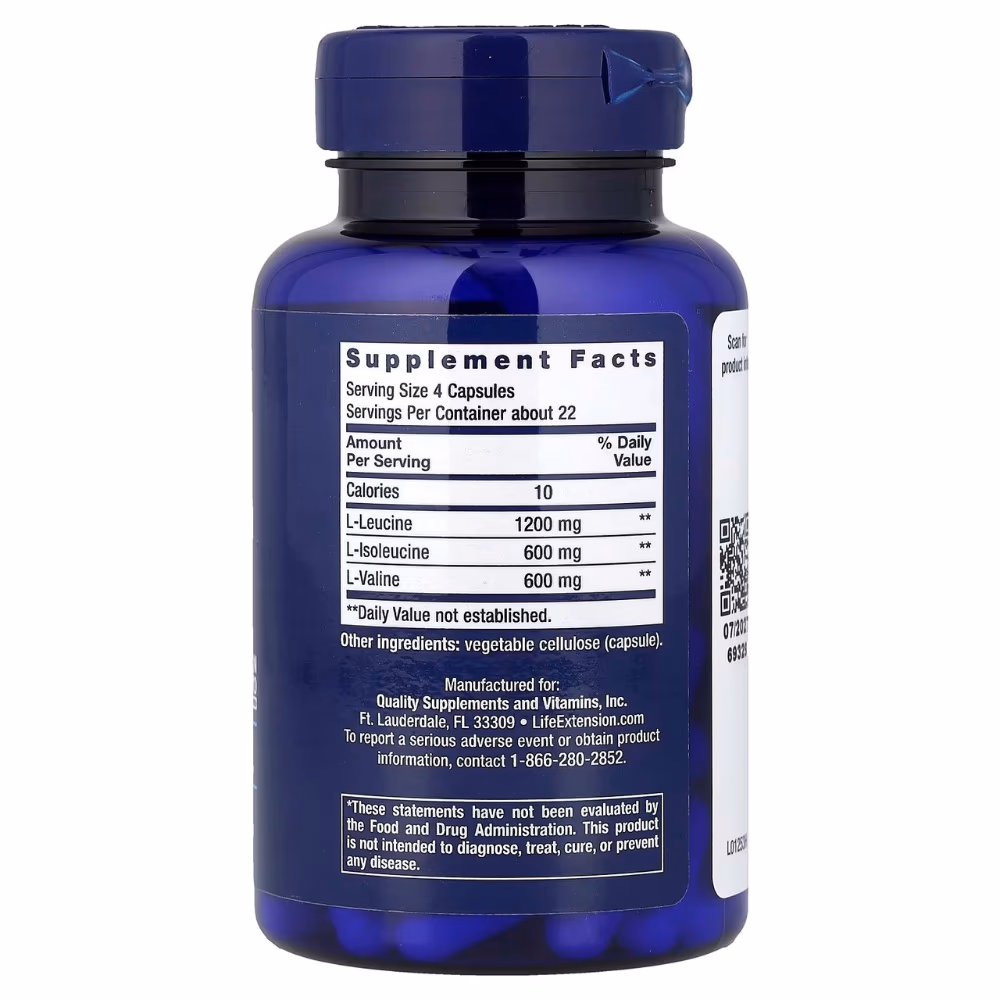 Life Extension Branched Chain Amino Acids 90 Capsules 2
