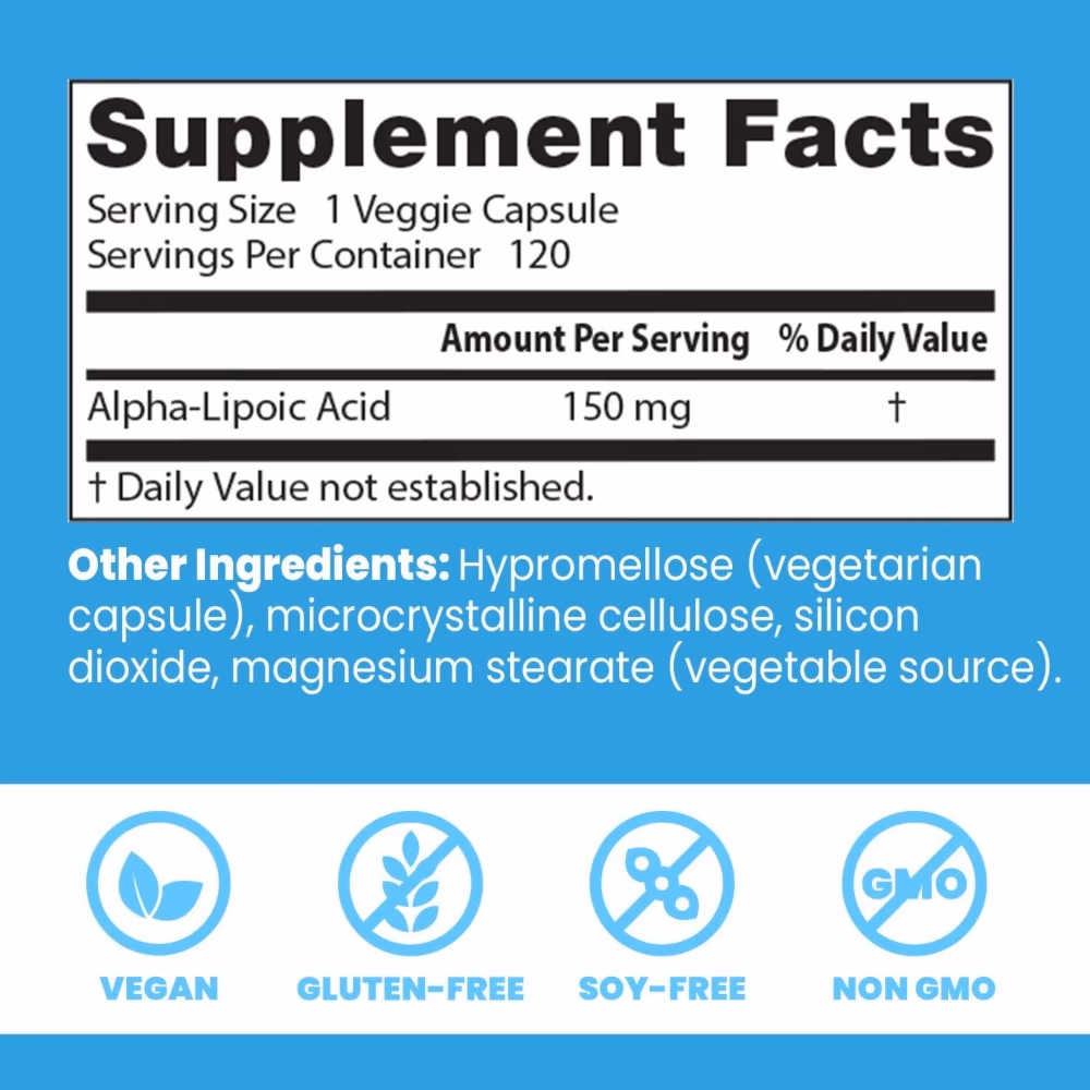 Doctor's Best Alpha Lipoic Acid 150mg 120 Capsules 2