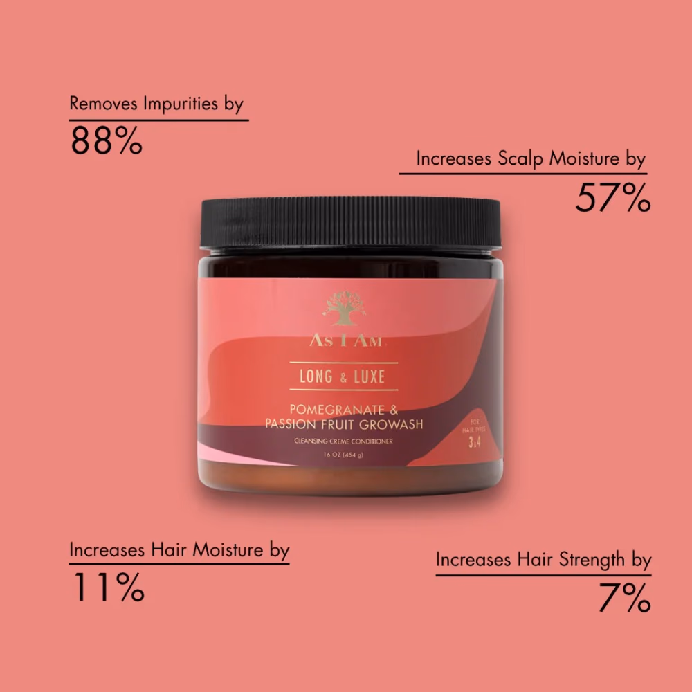 As I Am Long & Luxe Pomegranate & Passion Fruit GroWash - 454g 2