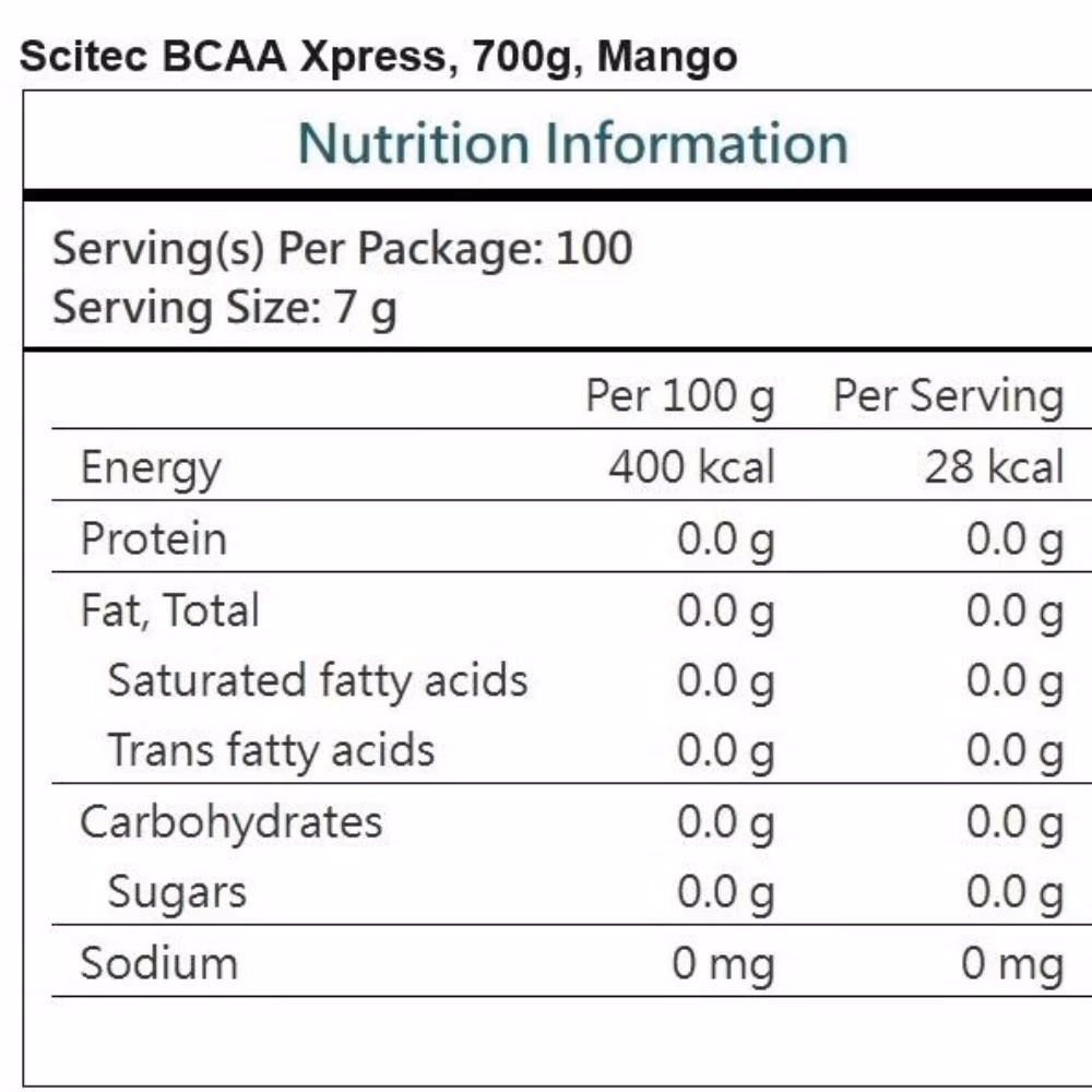 Scitec BCAA Xpress Mango 700g 2