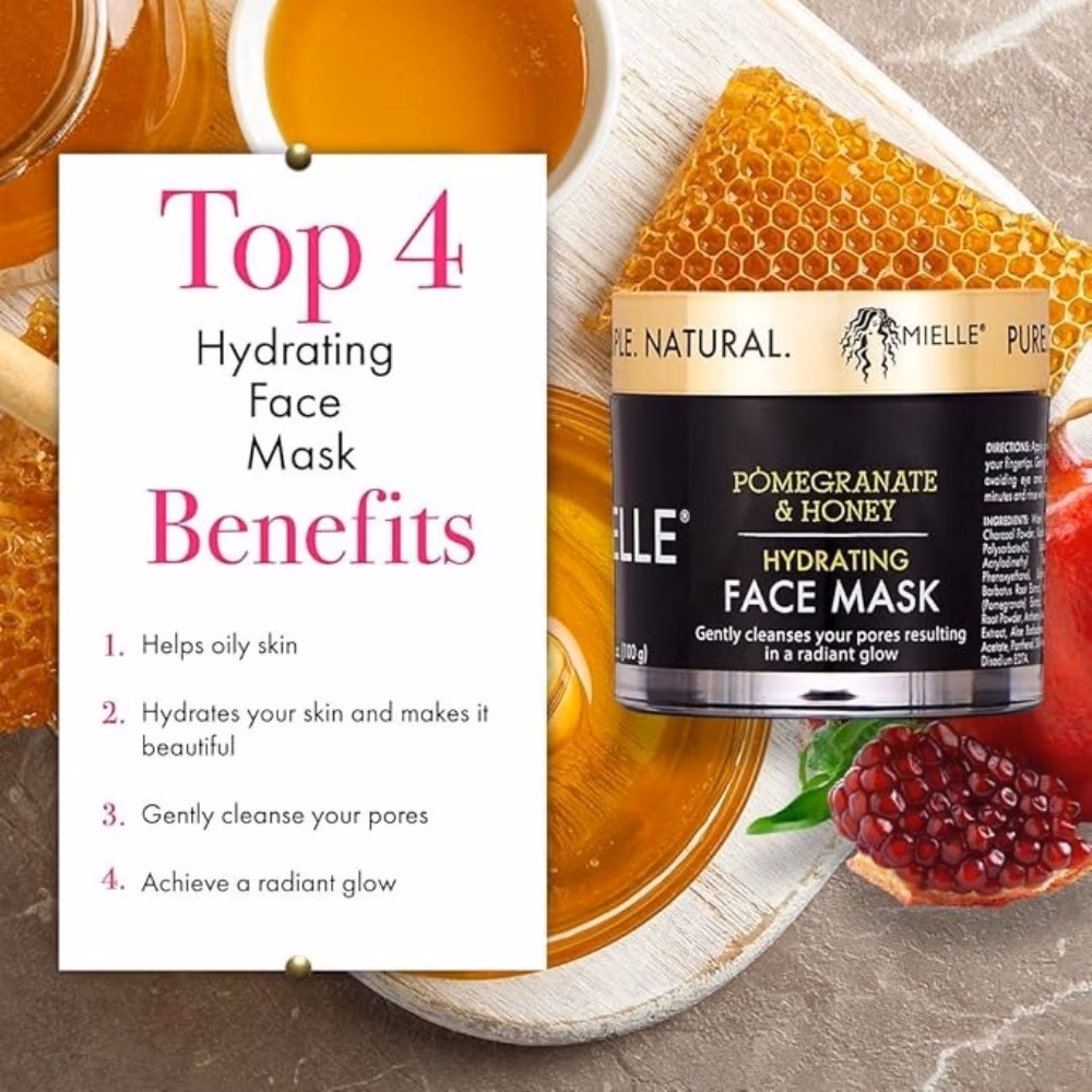 Mielle Organics Pomegranate And Honey Hydrating Face Mask 100 gm 3