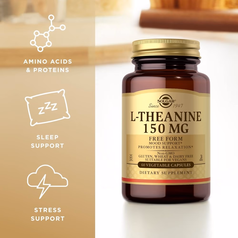 Solgar L-Theanine 150mg 60 Veg Capsules 4